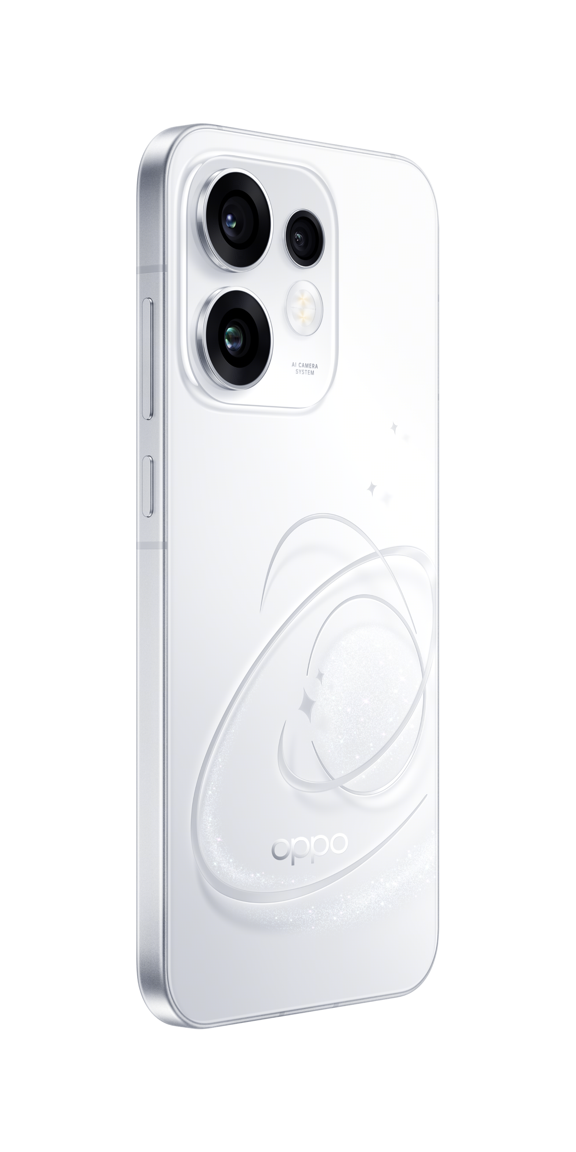 OPPO Reno16 Rear Left Perspective White